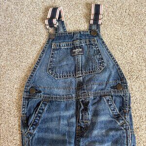 Oshkosh B'Gosh Jean Denim Overalls Canvas Straps Kids Toddler Size 3T